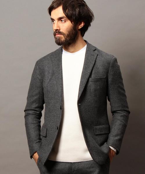 BEAUTY&YOUTH UNITED ARROWS（ビューティーアンドユースユナイテッドアローズ）の「BY フラノ 2ボタン ジャケット◆（テーラードジャケット・メンズ・ダークグレー/ネイビー/グレー・X-LARGE/LARGE/MEDIUM/SMALL）」の2枚目の写真