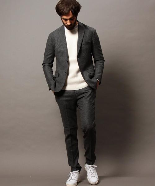 BEAUTY&YOUTH UNITED ARROWS（ビューティーアンドユースユナイテッドアローズ）の「BY フラノ 2ボタン ジャケット◆（テーラードジャケット・メンズ・ダークグレー/ネイビー/グレー・X-LARGE/LARGE/MEDIUM/SMALL）」の8枚目の写真