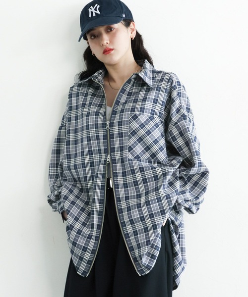 セール】選べるデザイン/WジップアソートBIGチェックシャツ