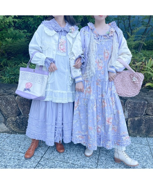 PINK HOUSE（ピンクハウス）の「Teddyシルエットフリルバッグ（トート