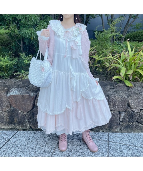 PINK HOUSE（ピンクハウス）の「Teddyシルエットフリルバッグ（トート