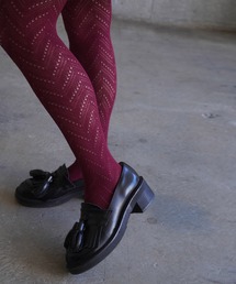 SWEDISH STOCKING | Ina Pointelle Tights Red Mahogany(タイツ/ストッキング)