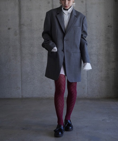 SWEDISH STOCKING（スウェディッシュストッキングス）の「Ina Pointelle Tights Red Mahogany（タイツ/ストッキング・レディース・バーガンディー・M/S）」の6枚目の写真