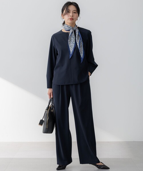 【23区】ニジュウサンク　セットアップパンツスーツ　ストレッチ　ビジネス 23区 /ニジュウサンク パンツスーツ セットアップ ストレッチ L