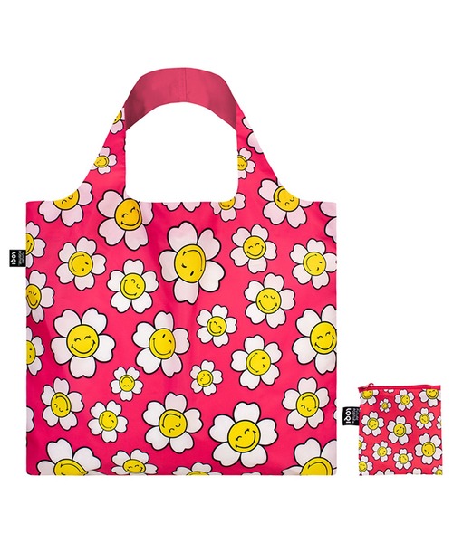LOQI（ローキー）の「【LOQI/ローキー】SMILEY/JP エコバッグ (リサイクル)（エコバッグ/サブバッグ・レディース・ピンク系その他/ブルー系その他/ブラック系その他・-）」の4枚目の写真