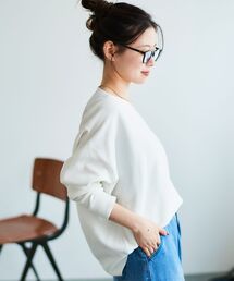 le.coeur blanc | ミラノリブ裾ラウンドプルオーバー(ニット/セーター)