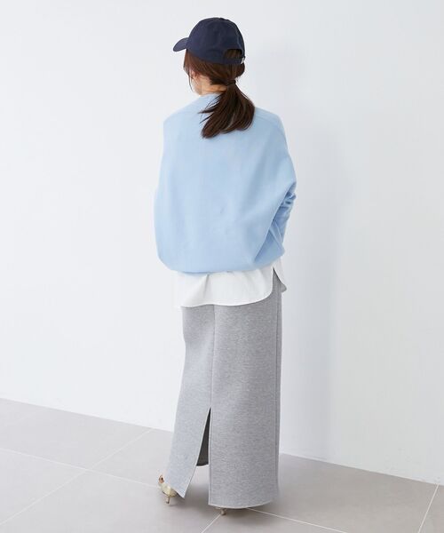 le.coeur blanc（ルクールブラン）の「《手洗い可能》ミラノリブ裾ラウンドプルオーバー（ニット/セーター・レディース・ブルー/ネイビー/ピンク/ホワイト・38）」の10枚目の写真