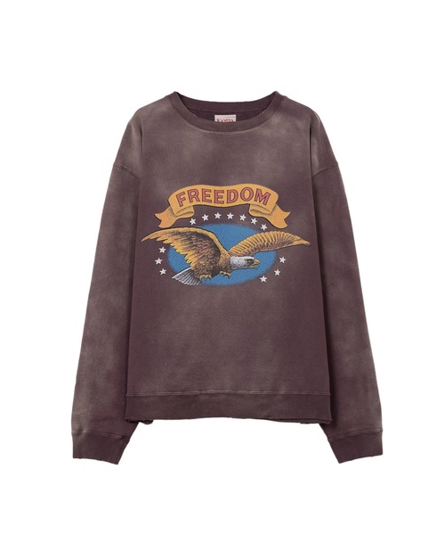 KAMIYA（カミヤ）の「“FREEDOM” Distressed Sweatshirt（ニット/セーター・メンズ・ブラック/ブラウン・M）」の2枚目の写真