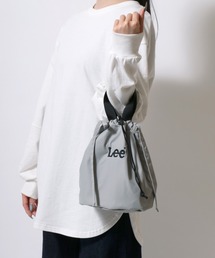 Lee（リー）の「Lee/リー ロゴ ワンポイント刺繍 ミニシャーリングリボンバッグ/巾着バッグ/トートバッグ/レディース メンズ（トートバッグ・メンズ）」