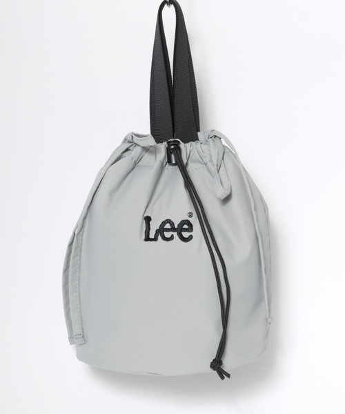 Lee(リー)の「Lee/リー ロゴ ワンポイント刺繍 ミニシャーリングリボンバッグ/巾着バッグ/トートバッグ/レディース メンズ(トートバッグ・レディース・ライトグレー/ブラック/シルバー/ライトベージュ・FREE)」の6枚目の写真