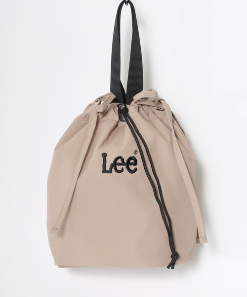 Lee(リー)の「Lee/リー ロゴ ワンポイント刺繍 ミニシャーリングリボンバッグ/巾着バッグ/トートバッグ/レディース メンズ(トートバッグ・レディース・ライトグレー/ブラック/シルバー/ライトベージュ・FREE)」の7枚目の写真