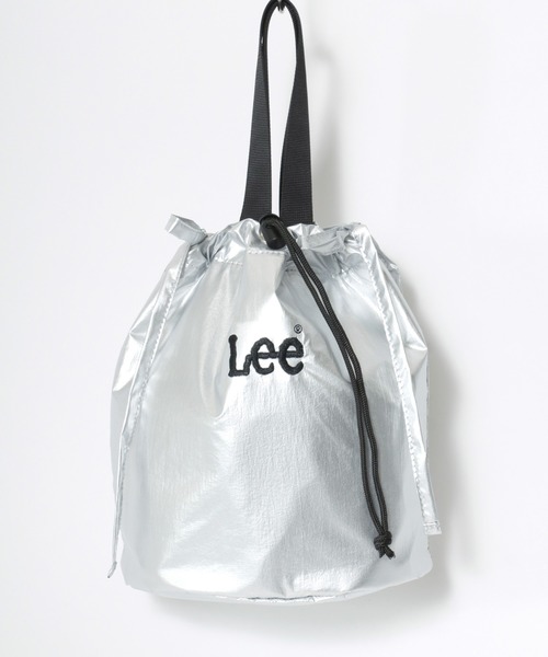Lee(リー)の「Lee/リー ロゴ ワンポイント刺繍 ミニシャーリングリボンバッグ/巾着バッグ/トートバッグ/レディース メンズ(トートバッグ・レディース・ライトグレー/ブラック/シルバー/ライトベージュ・FREE)」の8枚目の写真