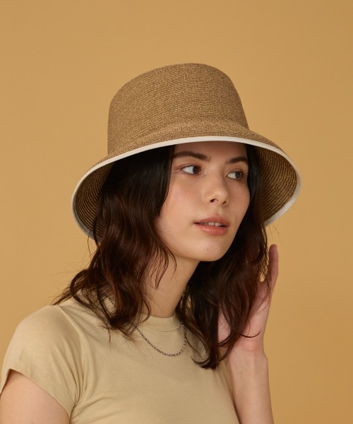 arth（アース）の「arth  Paper Bucket Cloche / アース（ハット・レディース・グレー/ベージュ・57cm/59cm）」の13枚目の写真