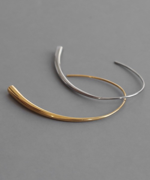 abaskdesign（アバスクデザイン）の「金属アレルギー対応 カーブラインフックピアス（ピアス（両耳用）・レディース・シルバー/ゴールド・FREE）」の17枚目の写真