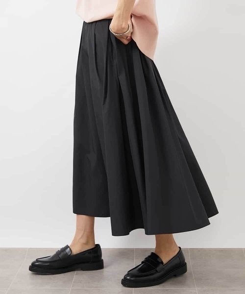 MICHEL KLEIN(ミッシェル・クラン)の「ギャザーフレアスカート(スカート・レディース・ブラック/アイボリー/ライトピンク・38)」の20枚目の写真
