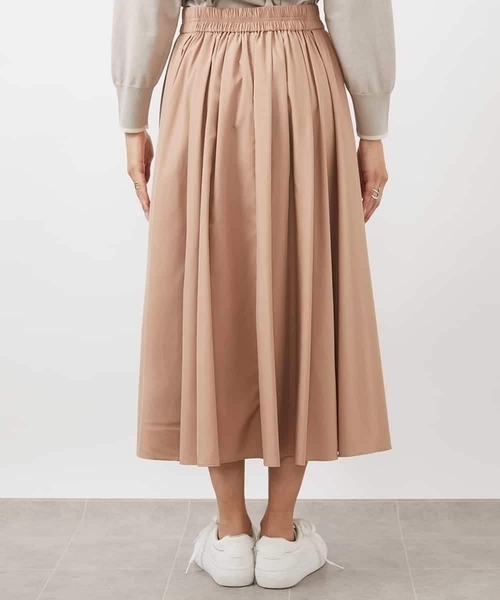 MICHEL KLEIN(ミッシェル・クラン)の「ギャザーフレアスカート(スカート・レディース・ブラック/アイボリー/ライトピンク・38)」の11枚目の写真
