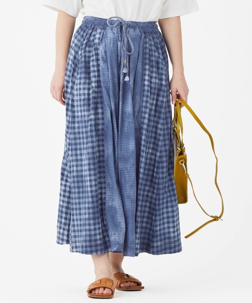 KRIFF MAYER(クリフメイヤー)の「チェックタイダイスカート(スカート・レディース・ブルー/レッド/ブラック・MEDIUM/LARGE)」の9枚目の写真