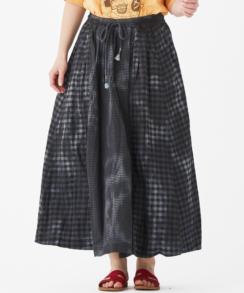 KRIFF MAYER(クリフメイヤー)の「チェックタイダイスカート(スカート・レディース・ブルー/レッド/ブラック・MEDIUM/LARGE)」の12枚目の写真