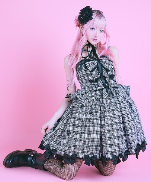 ヤ*ヤ様 AVENCHUMU Front ribbon chain one pi Front ribbon chain one piece（ワンピース）｜AVENCHUMU