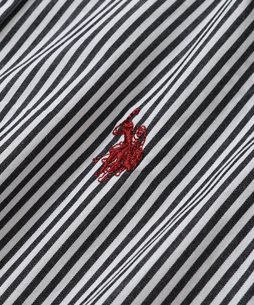 U.S. POLO ASSN.(ユーエスポロアッスン)の「【U.S. POLO ASSN./ユーエスポロアッスン】ブロード ワンポイントポニー レギュラーカラー ショート丈 ロングスリーブシャツ(シャツ/ブラウス・レディース・ストライプ/ブルー系その他・LL/M/L)」の20枚目の写真