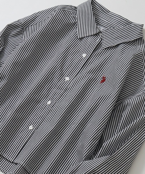 U.S. POLO ASSN.(ユーエスポロアッスン)の「【U.S. POLO ASSN./ユーエスポロアッスン】ブロード ワンポイントポニー レギュラーカラー ショート丈 ロングスリーブシャツ(シャツ/ブラウス・レディース・ストライプ/ブルー系その他・LL/M/L)」の19枚目の写真