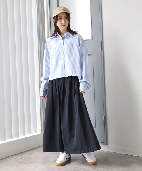 U.S. POLO ASSN.(ユーエスポロアッスン)の「【U.S. POLO ASSN./ユーエスポロアッスン】ブロード ワンポイントポニー レギュラーカラー ショート丈 ロングスリーブシャツ(シャツ/ブラウス・レディース・ストライプ/ブルー系その他・LL/M/L)」の10枚目の写真