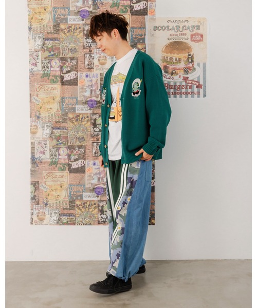 ScoLar Parity（スカラーパリティ）の「351106：風雷刺繍メッシュ編み ニットカーディガン（カーディガン/ボレロ・メンズ・ブラック/グリーン/アイボリー・M）」の16枚目の写真