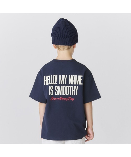 Smoothy（スムージー）の「Smoothy HELLO MY NAME IS Tee / スムージー ハローマイネームイズ Tシャツ（Tシャツ/カットソー・キッズ・ホワイト/ネイビー・LARGE/MEDIUM/SMALL/X-LARGE）」の6枚目の写真