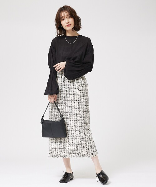 abahouse mavie(アバハウスマヴィ)の「キャンディスリーブ2WAYシアーブラウス/春服(シャツ/ブラウス・レディース・ブラック/サックスブルー/アイボリー/グリーン・フリー)」の19枚目の写真