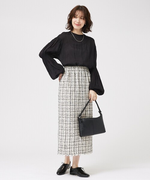 abahouse mavie(アバハウスマヴィ)の「キャンディスリーブ2WAYシアーブラウス/春服(シャツ/ブラウス・レディース・ブラック/サックスブルー/アイボリー/グリーン・フリー)」の20枚目の写真