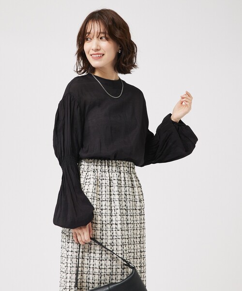 abahouse mavie(アバハウスマヴィ)の「キャンディスリーブ2WAYシアーブラウス/春服(シャツ/ブラウス・レディース・ブラック/サックスブルー/アイボリー/グリーン・フリー)」の21枚目の写真