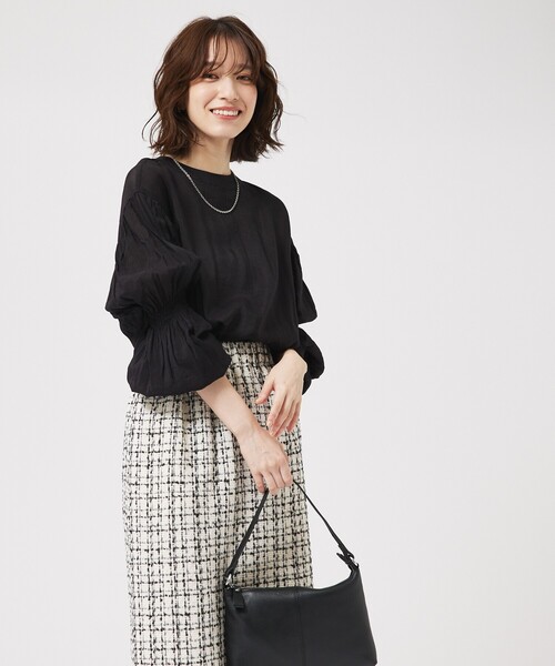 abahouse mavie(アバハウスマヴィ)の「キャンディスリーブ2WAYシアーブラウス/春服(シャツ/ブラウス・レディース・ブラック/サックスブルー/アイボリー/グリーン・フリー)」の22枚目の写真
