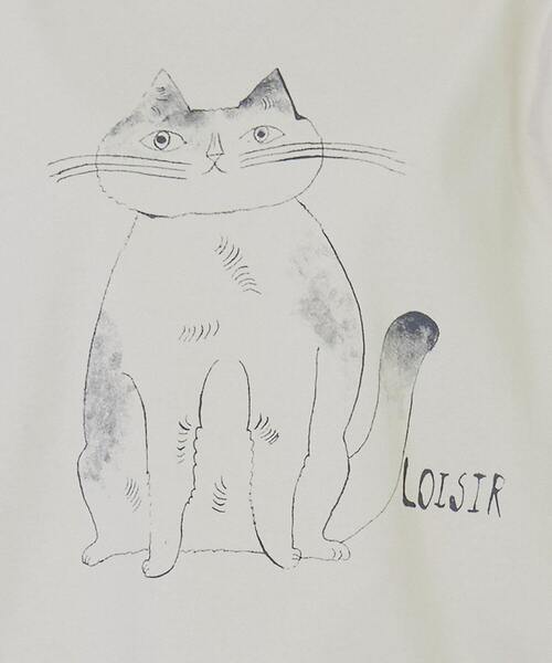 LOISIR（ロワズィール）の「イラストプリントTシャツ（Tシャツ/カットソー・レディース・オフホワイト/チャコールグレー/グレイッシュベージュ・FREE）」の11枚目の写真