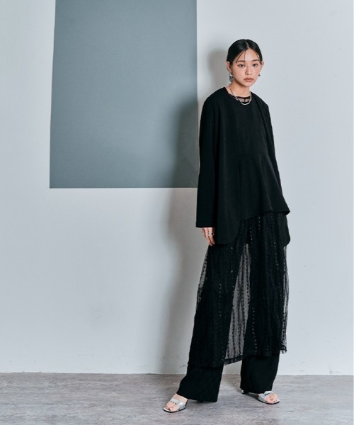 W:Huku(フーク)の「ノーカラー オバーシルエット ジャケット(ノーカラージャケット・レディース・ブラック/チャコール/ライトグレー・FREE)」の8枚目の写真