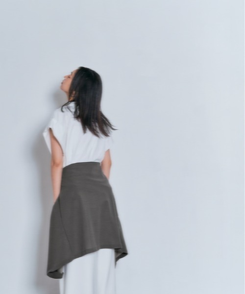 W:Huku(フーク)の「ノーカラー オバーシルエット ジャケット(ノーカラージャケット・レディース・ブラック/チャコール/ライトグレー・FREE)」の10枚目の写真