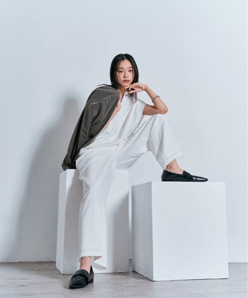 W:Huku(フーク)の「ノーカラー オバーシルエット ジャケット(ノーカラージャケット・レディース・ブラック/チャコール/ライトグレー・FREE)」の15枚目の写真