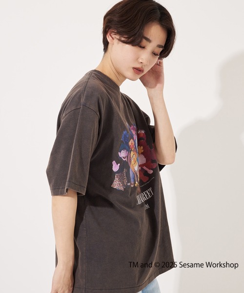 FRUIT OF THE LOOM（フルーツオブザルーム）の「【FRUIT OF THE LOOM】SESAME STREET×FTL フォトTシャツ D/セサミストリート コラボ（Tシャツ/カットソー・メンズ・オフホワイト/セージグリーン/チャコール・S/L/M）」の11枚目の写真