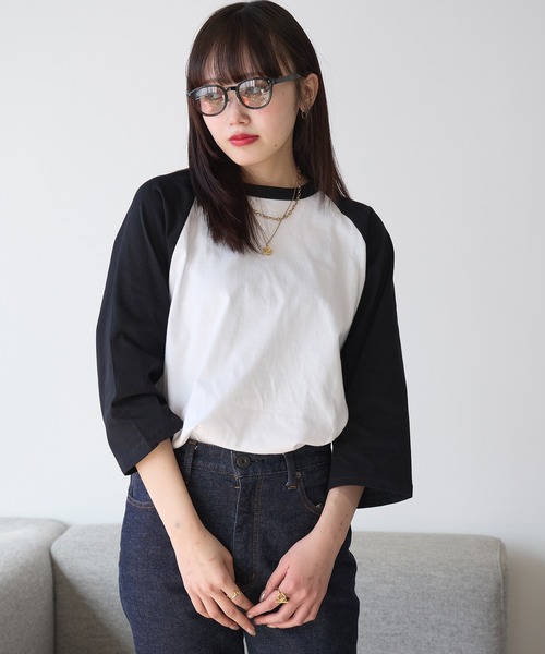 セール】【UNITED ATHLE】raglan sleeves T‐shirts / ラグランスリーブ