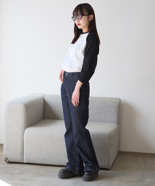 United Athle(ユナイテッドアスレ)の「【UNITED ATHLE】raglan sleeves T‐shirts / ラグランスリーブ 3/4スリーブ ラグランスリーブTシャツ 7分袖Tシャツ バイカラー クルーネック 2026年 夏 夏服(Tシャツ/カットソー・レディース・ホワイト×ネイビー/ホワイト×ブラック/ブラック/ミックスグレー・S/M/L/XL)」の16枚目の写真