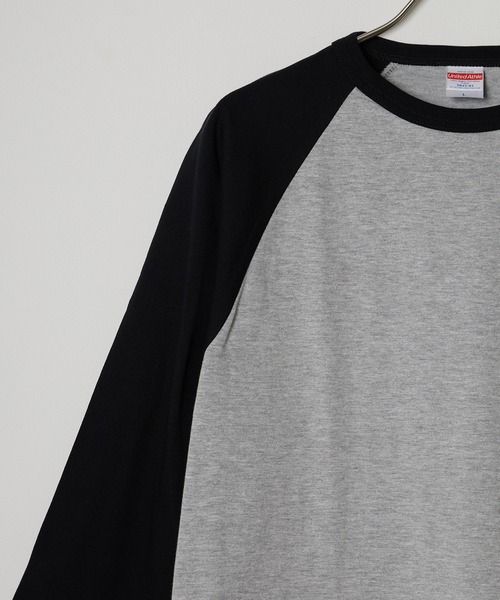 United Athle(ユナイテッドアスレ)の「【UNITED ATHLE】raglan sleeves T‐shirts / ラグランスリーブ 3/4スリーブ ラグランスリーブTシャツ 7分袖Tシャツ バイカラー クルーネック 2026年 夏 夏服(Tシャツ/カットソー・レディース・ホワイト×ネイビー/ホワイト×ブラック/ブラック/ミックスグレー・S/M/L/XL)」の5枚目の写真