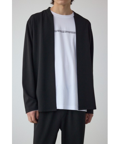 AZUL by moussy（アズールバイマウジー）の「ジョーゼットトッパー（ノーカラージャケット・メンズ・ブラック/グレー・MEDIUM/LARGE）」の2枚目の写真