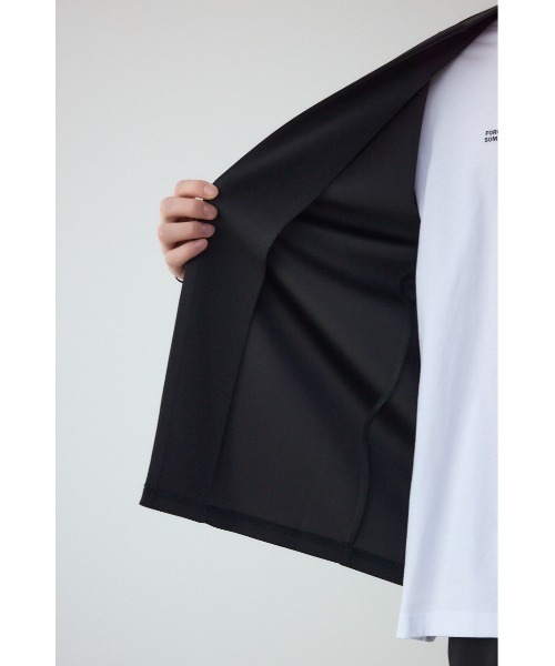 AZUL by moussy（アズールバイマウジー）の「ジョーゼットトッパー（ノーカラージャケット・メンズ・ブラック/グレー・MEDIUM/LARGE）」の11枚目の写真