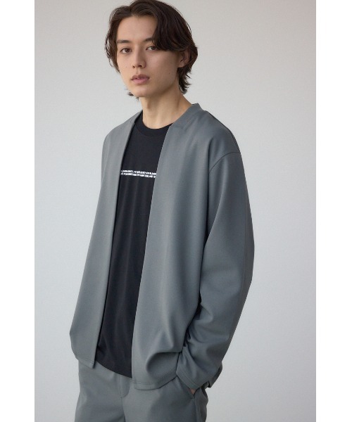 AZUL by moussy（アズールバイマウジー）の「ジョーゼットトッパー（ノーカラージャケット・メンズ・ブラック/グレー・MEDIUM/LARGE）」の4枚目の写真