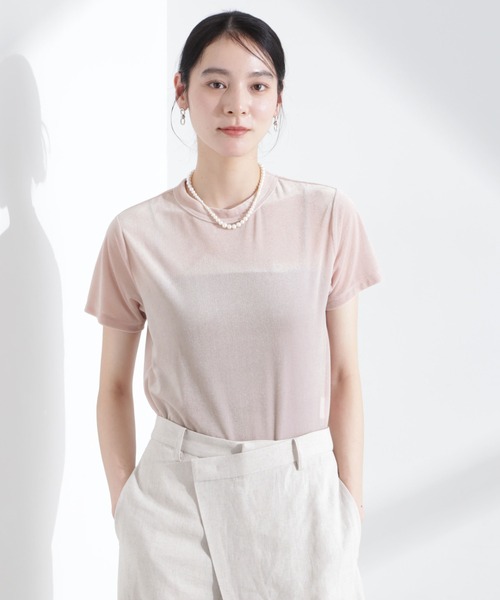 tシャツ シアーベロアコンパクトT レディース シアー ベロア コンパクト Tシャツ washable