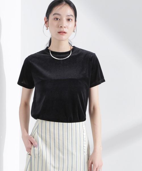 新品未使用 MIESROHE シアーベロアコンパクトT ネイビー セール】シアーベロアコンパクトTシャツ（Tシャツ/カットソー）｜NANO