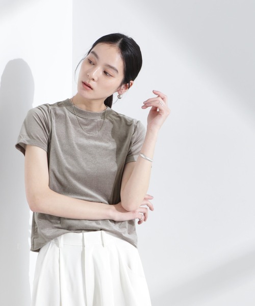 セール】シアーベロアコンパクトTシャツ（Tシャツ/カットソー
