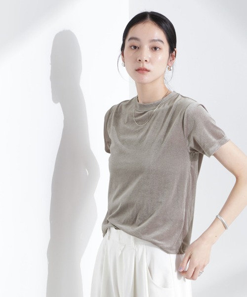 シアーベロアコンパクトTシャツ シアー ベロア コンパクト Tシャツ washable