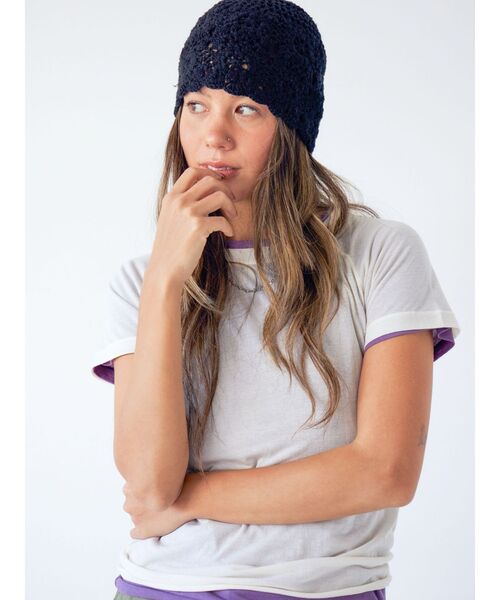 Ungrid（アングリッド）の「シアーカラーラグランTee（Tシャツ/カットソー・レディース・オレンジ/パープル/ピンク/オフホワイト/ブルー・FREE）」の10枚目の写真