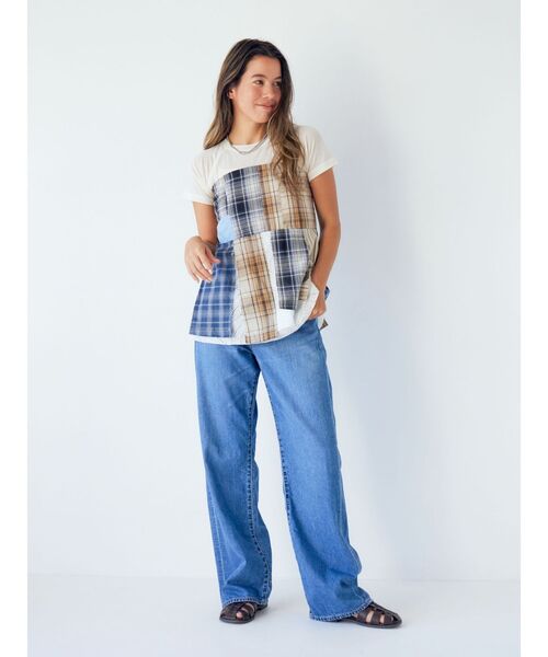 Ungrid（アングリッド）の「シアーカラーラグランTee（Tシャツ/カットソー・レディース・オレンジ/パープル/ピンク/オフホワイト/ブルー・FREE）」の13枚目の写真