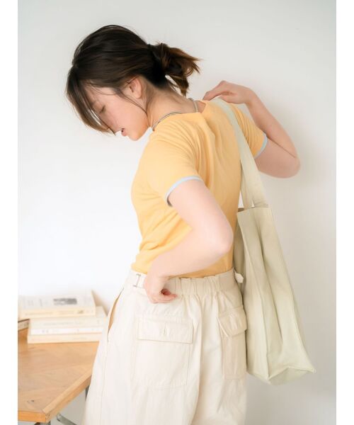 Ungrid（アングリッド）の「シアーカラーラグランTee（Tシャツ/カットソー・レディース・オレンジ/パープル/ピンク/オフホワイト/ブルー・FREE）」の18枚目の写真